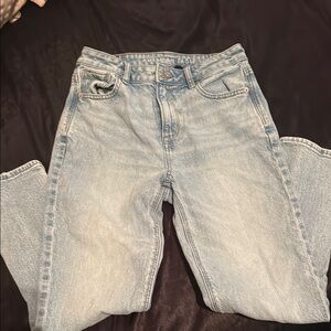 American Eagle Outfitters Light Blue Straight Leg Jeans